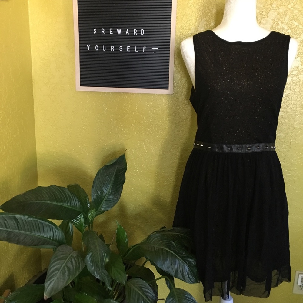 Forever 21 Studded Gold Shimmer Dress